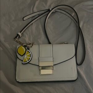 White Crossbody Bag with Lemon Charm